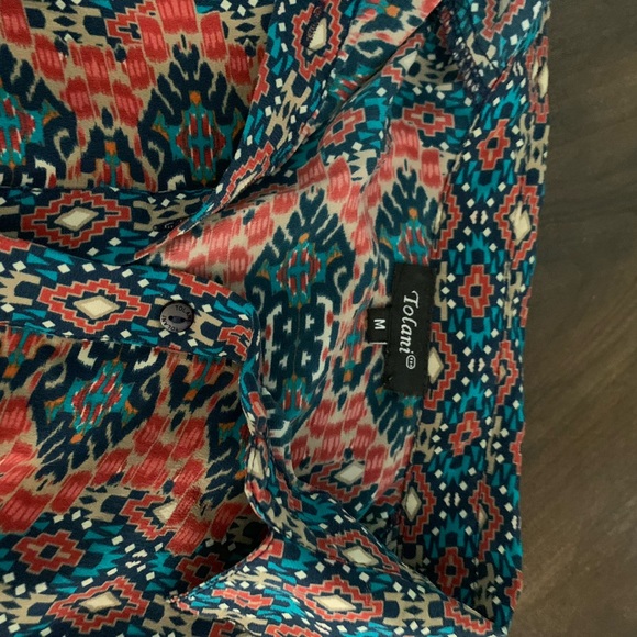 ANTHRO Tolani silk blouse stunning !!!!! M - Picture 3 of 3